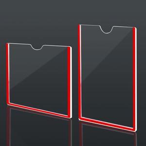 부착용 A4 꽂이판 투명 아크릴 알림판 게시판 월프레임 단면 벽메뉴판 플라스틱 유리 벽걸이메뉴판