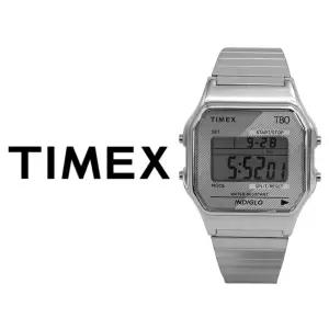 타이맥스 국내재고 T80 메탈 디지털 전자시계 남여공용 손목시계 TW2R79100