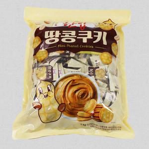 한입 땅콩쿠키 대용량 커피과자 1kg (약200개입)