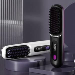 무선 헤어스타일링 스트레이너브러쉬 볼륨 웨이브형 음이온 빗 휴대용 정전기방지 빗질