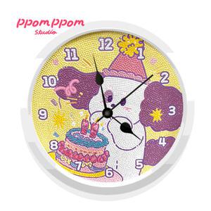 DIY 보석십자수 뽐뽐스튜디오 시계 코코생일파티 23.5x23.5cm