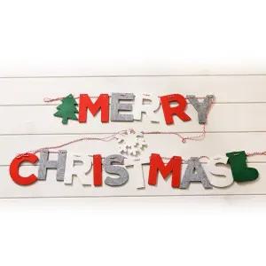 펠트 글자가랜드 크리스마스 트리 리스 장식 소품/가랜드장식/방꾸미기용품/벽장식소품/성탄절가랜드
