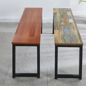 맛집 식당 웨이팅 인테리어 3인용 의자 벤치 3인용의자 웨이팅의자 식당대기의자 원목의자