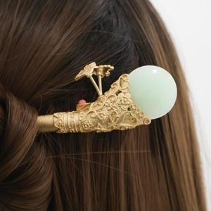 [VY] 여자 머리 골져스 비녀 옥구슬 수제 전통 헤어핀_16093867_588847