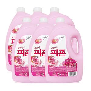 피죤 핑크로즈 섬유유연제 3.1L 6개