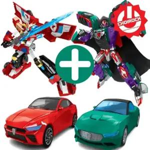 헬로카봇 전설의 용사 카봇X 마법사 하이드 2종세트 시즌16 변신로봇 자동차 장난감