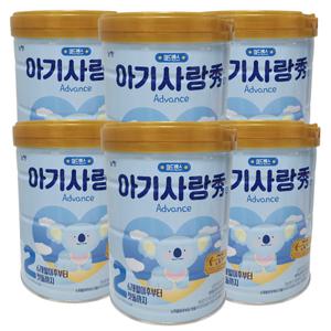남양 아기사랑 수 어드밴스 분유 2단계 800g x6캔