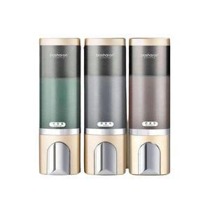 호텔 욕실 디스펜서 3구 샴푸통 물비누 핸드워시 무타공 벽걸이