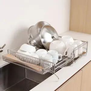 올스텐 304 1단 확장형 식기건조대 설거지 그릇 정리대 싱크대 물빠짐 싱크대정리