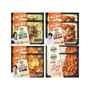 온더고 편스토랑 세트1(대파크림파스타2,갈비덮밥2,마라툼바오돌뼈2,오징어제육2)