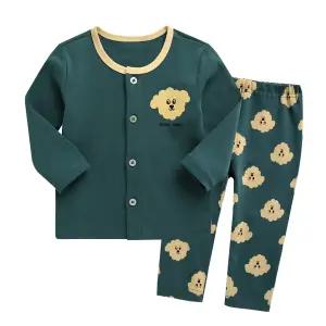 [그린베베] 영유아 봄가을용_비숑 양면내의/아기옷/아기내복/실내복/남아/여아/상하세트/순면/KC인증/국내원단