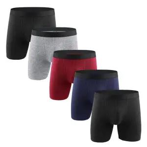 [커먼멜로우]남성 이너웨어 빅사이즈 순면 롱 3부 드로즈 5종 패키지
