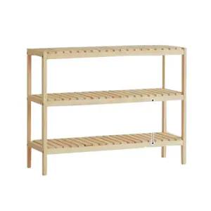 아이엘 다용도 원목 나무 선반 신발장 화분 3단 800