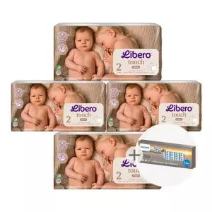 리베로 기저귀 터치 밴드형 2단계 47매 4팩+필립스 건전지 12개