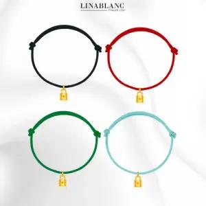 [리나블랑]24K 순금 골드락 패브릭  팔찌