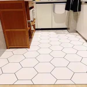 특대형주방매트 바닥매트 타일무늬 육각형 발매트 특대형