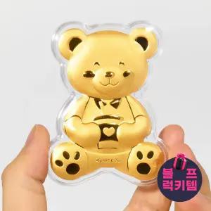 [한국금다이아몬드] *블프럭키템* 순금 선물 곰돌이 골드바 24K 0.2G