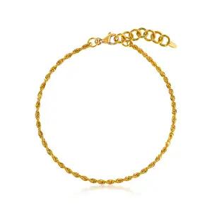 [한국금다이아몬드] 순금 24K 팔찌 여자 금 이태리 로프 3.75g