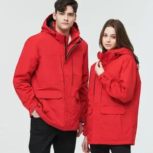 [데피][루페코리아] 남자 패딩 자켓 피레네 여자 숏패딩 하프 점퍼 DW800 레드