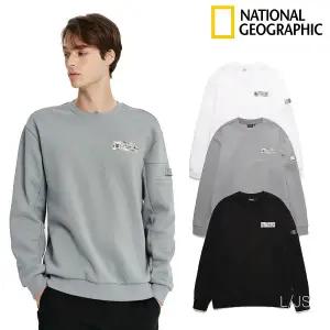 [롯데백화점]내셔널지오그래픽 남여공용 머레이 BACK 로고 포인트 맨투맨 N223USW220