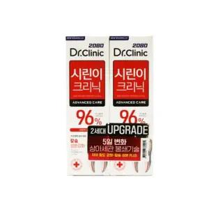 2080 닥터크리닉 시린이 120g 2입/치약/여행용/휴대용/구취/제거/업소용/잇몸/케어/입냄새/기능성/치아