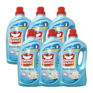 오미노비앙코 무스키오비앙코 일반드럼겸용 액상세제 본품 화이트머스크향, 2L, 6개