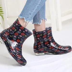 [오노마] ONM 물장화 617 시장 패션 여성단장화 꽃무늬장화