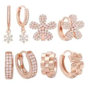 [오노마] ONM 14k골드핀귀걸이 14K 원터치 링 귀걸이 큐빅