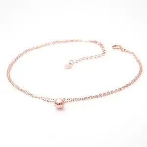 [아우트]Gold 로즈골드 데일리팔찌 볼 더블 팔찌 14K