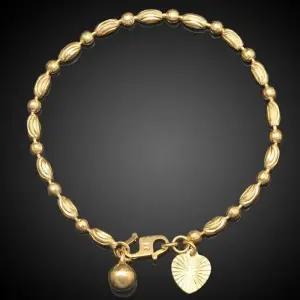 [아우트]골드 체인팔찌 비즈 OC 18kgp