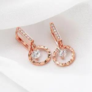 [아우트]귀걸이선물 원터치 라운드 드롭 귀걸이 14K