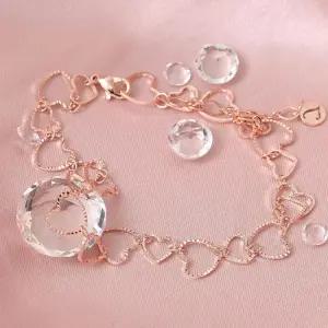 [아우트]러블리 컷팅 하트 체인 패션 발찌 14K