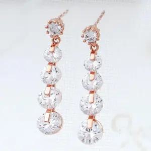 [아우트]생일선물귀걸이 큐빅 일자침 귀걸이 14K