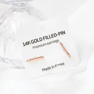 [아우트]엣지 일자침 생일선물귀걸이 귀걸이 14K