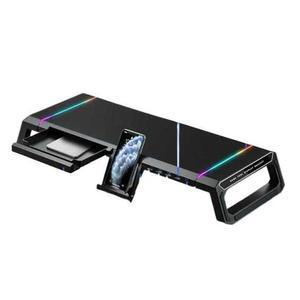 모니터 받침대 USB 허브 선반 화이트2 0 다이 문라이트 충전 초고속 무선