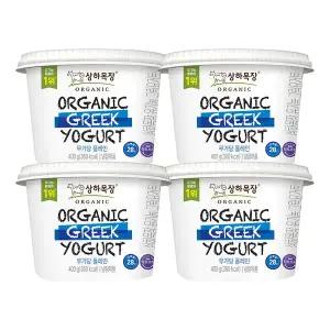 [매일]상하목장 유기농 그릭요거트 무가당플레인 400g 4개
