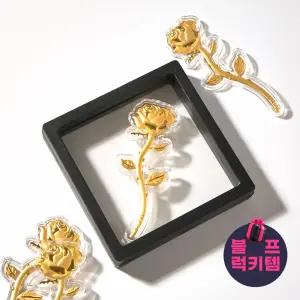 [한국금다이아몬드] *블프럭키템* 순금 선물 장미 골드바 24K 0.1g