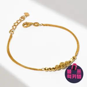 [한국금다이아몬드] *블프럭키템* 순금 루체르 글리터 볼 팔찌 24K 3.56g