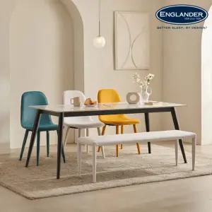 메사 폴리 통세라믹 6인용 식탁세트 1600(벤치1+의자3)