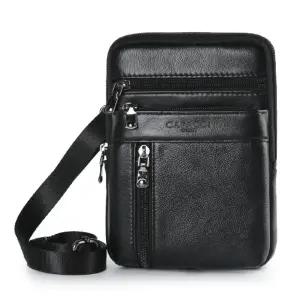 남자 미니 가죽 크로스백 어르신 핸드폰가방