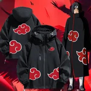 블루바구니 아카츠키 바람막이 자켓 우치하 이타치 코스프레 코스튬 의상