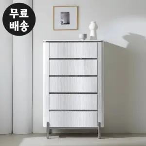 뮤아 세라믹 5단 서랍장 체스트 서랍(750/화이트실버)
