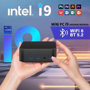 인텔 코어 i9 8950HK 휴대용 미니 PC 컴퓨터 윈도우 11 16GB 1/2TB SSD 게이밍 컴퓨터 WiFi 6 USB 오피스