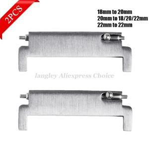 2pcs 시계 밴드 어댑터 20mm ~ 18mm 20mm 22mm ~ 22mm 22mm ~ 20mm 퀵 릴리스 핀 커넥터 스트랩 스프링 바