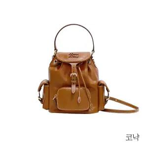 미우미우 레더백팩 코냑(5BZ043)