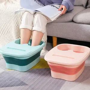 [PK] 접이식 족욕통 발찜질 지압 대야 덮개 바구니
