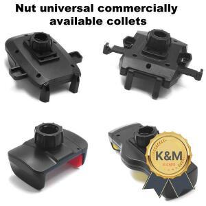 5개 검정 플라스틱 너트 17mm 볼 조인트 어댑터 헤드 홀더 링 차량용 핸드폰 거치대 나사 피팅