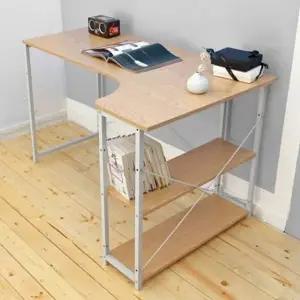 흰색 다리 책상 업무용 합판 선반형 학습용 공간 활용 (WFK0YEV)