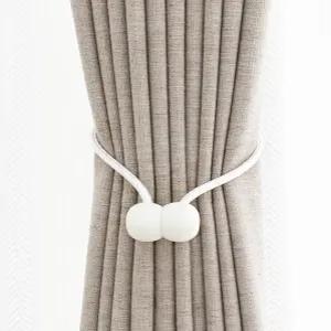 (1플러스1) 커튼 끈 묶기 정리 심플 볼로프 스트랩 강력 마그네틱 고급 자석 깔끔 커튼볼