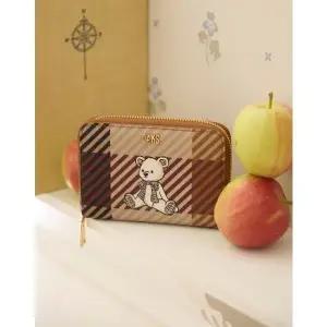 닥스 액세서리 [DAKS BEAR] 브라운 닥스베어 하우스체크 동전지갑 (D...